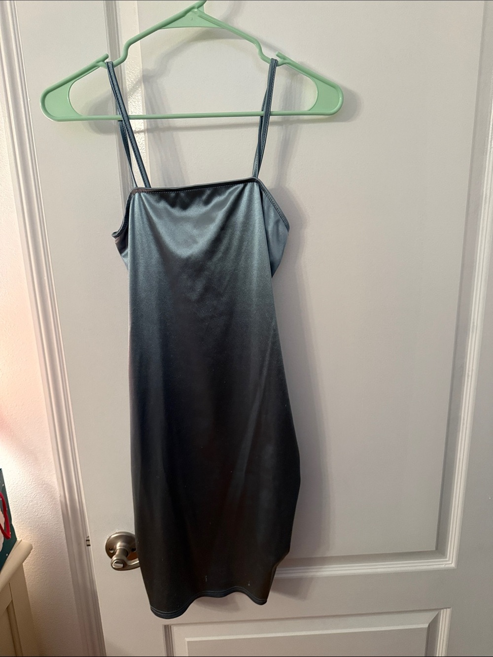 Rue21 Satin Slip Dress in Dusty Blue